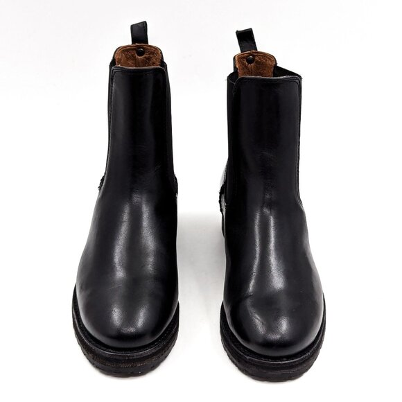 Frye Women Melissa Double Black Leather Lug Sole Chelsea Boots Size 5.5 - Picture 2 of 11